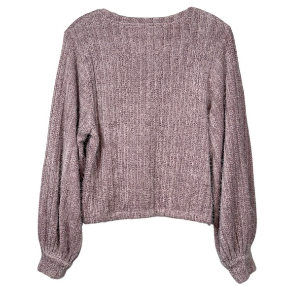 Altar'd State Elm Eyelash Sweater, Elderberry, Size Medium - Picture 3 of 9